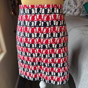 Talbots Petite Fish Pattern Mini Skirt